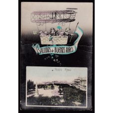 SALUDOS DE BUENOS AIRES PLAZA DE MAYO ANTIGUA TARJETA POSTAL